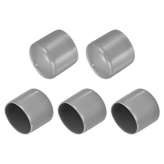 5pcs Rubber End Caps Protective Caps 35mm ID Bolt Cap Light Gray