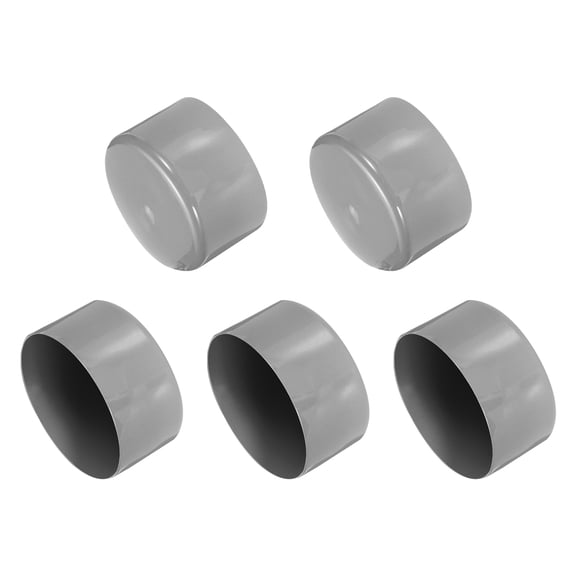 5pcs Rubber End Caps Protective Caps 75mm ID Bolt Cap Light Gray