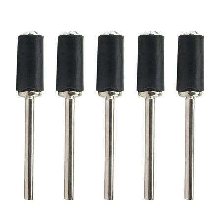 5pcs Rubber Mandrel 1/8inch Grinder Drum Sandpaper Circle Kit For Rotary Tool 6.35mm