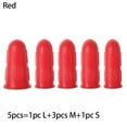 thumbnail image 1 of 5pcs Rubber Thimble Heat Insulation Finger protector Silicone Finger Cover Non-slip Guard Caps RED 5PCS, 1 of 8