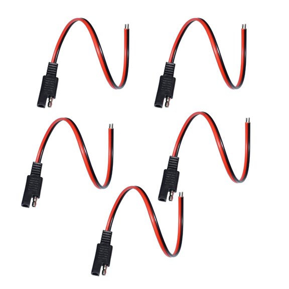 5pcs SAE Solars Connectors Cables 12AWG for Fast and Stable Power Transmission