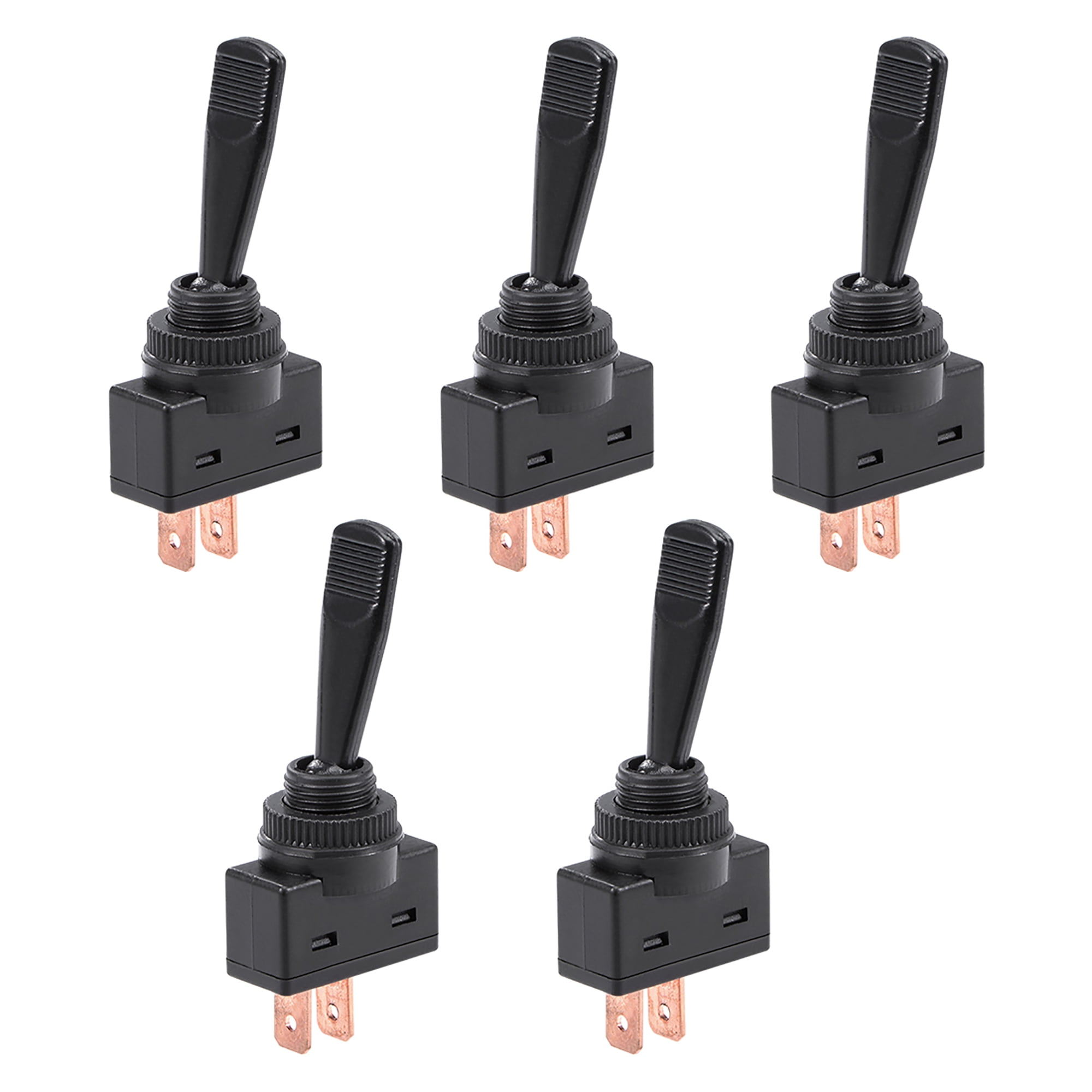 5pcs SPST Latching Rocker Toggle Switch 20A 12V 2P ON-OFF Flat Rod ...