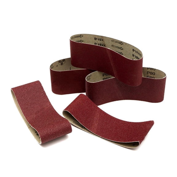 5pcs Sanding Belts 75x457 Mm Mixed Grade 60 80 120 240 Grit Power Tool Sander Lot for Leather Metal Wood Grinding And Polishing