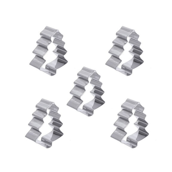 5pcs Santa Claus Tree Shaped Cookie Cutters Set Stainless Steel Biscuit Mold Kitchen Baking Tools Fondant Cake Decorating Accessories