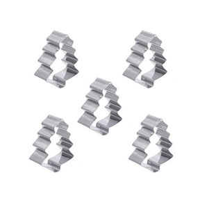 5pcs Santa Claus Tree Shaped Cookie Cutters Set Stainless Steel Biscuit Mold Kitchen Baking Tools Fondant Cake Decorating Accessories