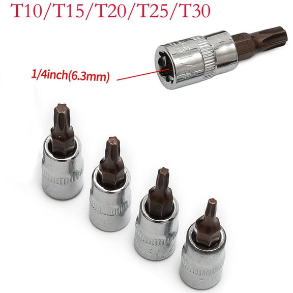 5pcs Screwdriver Bit 1/4Inch Drive Socket Advanced Alloy Steel Hex Shank Dia 6.35mm Mechanic And Repair Work Electrician Tasks