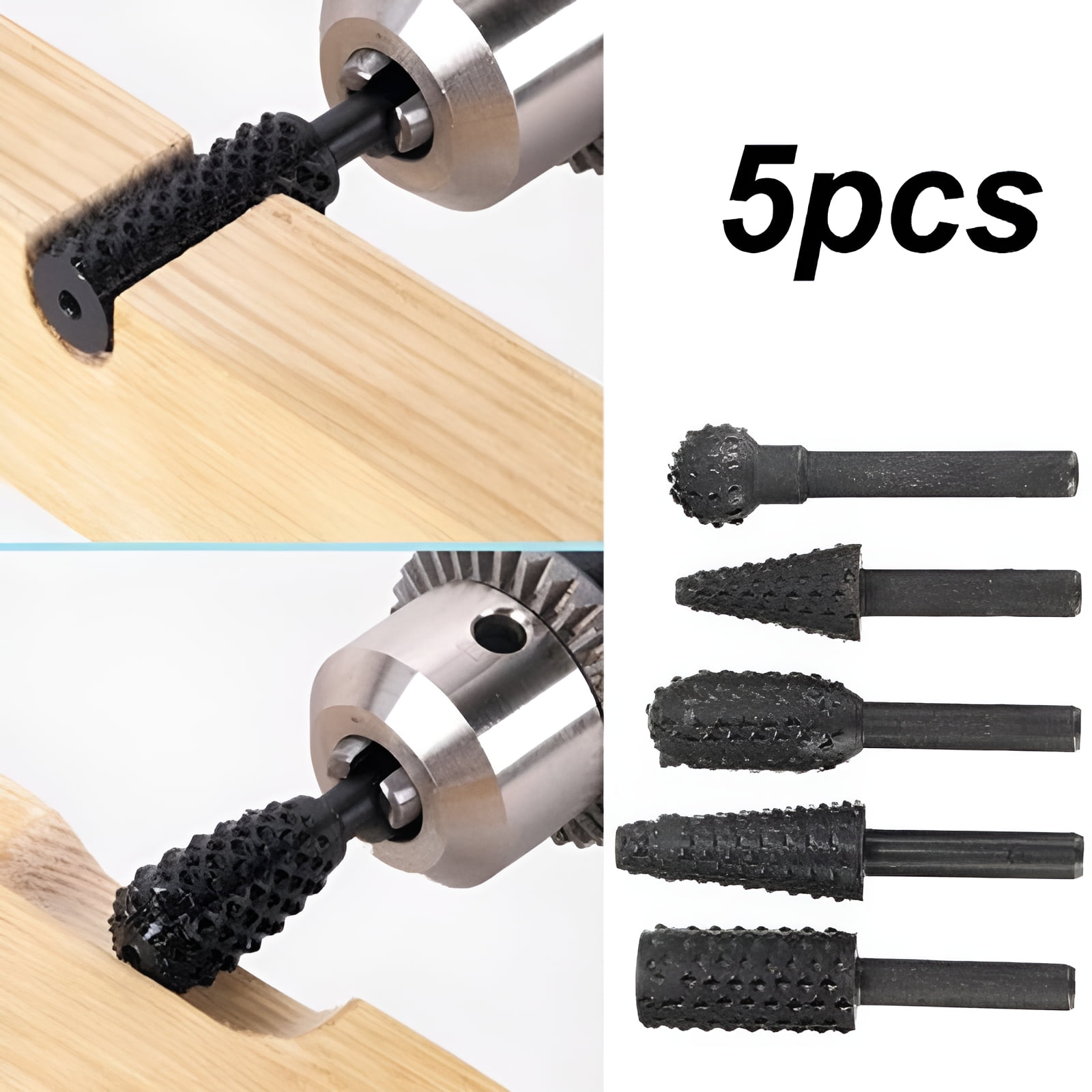 5pcs/Set 1/4'' Drill Bits Set Cutting Tools For Woodworking Wood Carving