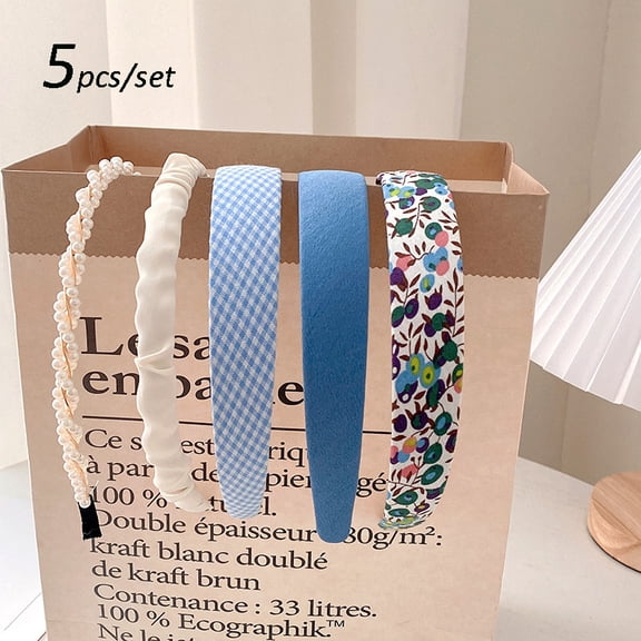 5pcs Set Fashion Women Cloth Hair Bands Headdress Headband Girls Hairband Hair Hoop Female Hair Accessories Headwear