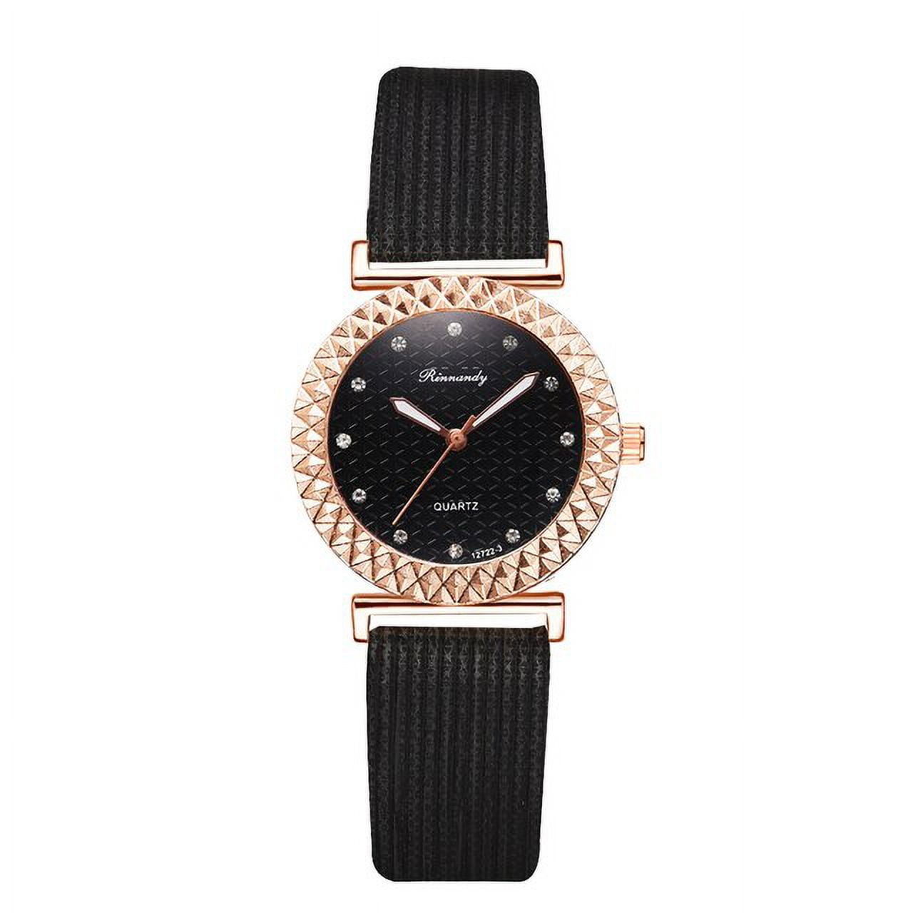 5pcs Set Fashion Women Watches Luxury Leather Strap Diamond Dial Watch  Ladies Quartz Wrist Watch Bracelet Set Clock Reloj Mujer - Quartz  Wristwatches 