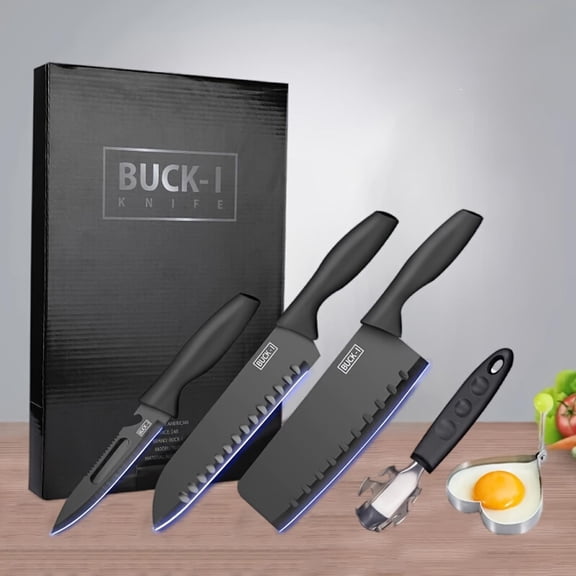 5pcs Set of Kitchen Knives Including Stainless Steel Kitchen Knives Meat Knives Fruit Knives and Multi-functional Combination Knives Can Solve Daily Cooking Problems