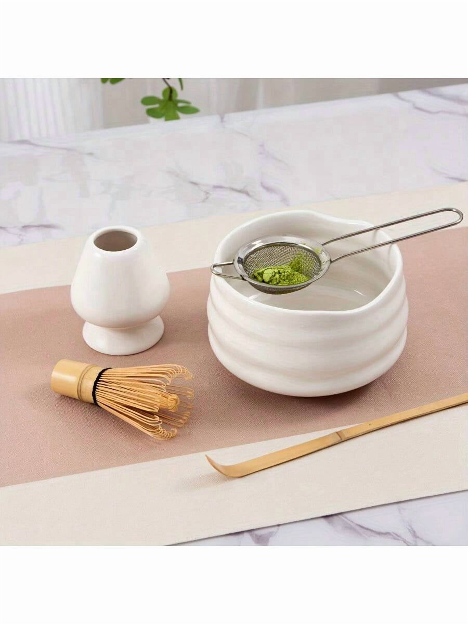 AIYICIII 7-Piece Matcha Set - Bamboo Whisk, Bowl (15oz), Scoop, Stands & Sifter - Complete Starter Kit For Matcha Tea