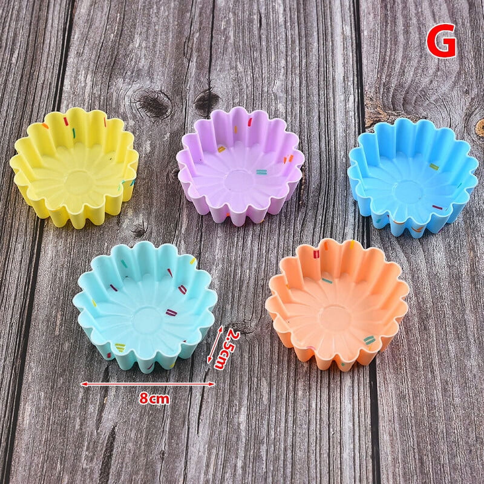 1/5pcs Heart Shape Muffin Cupcake Mold Silicone Chocolate Pastry Baking  Tools!!i
