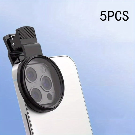 unbranded5pcs Set of 52mm Mobile Phone Photography Polarizer Filter Clip CPL Polarizer Anti Reflection High-definition Coating Universal