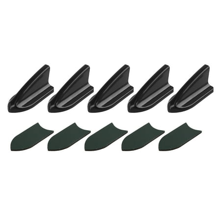 5pcs Shark Fin Shape Black Car Roof Spoiler Diffuser Generator Tail Wing