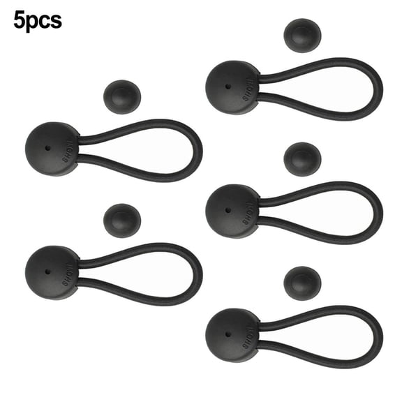 5pcs Shock Cord Fastener Bungee Cord Clip With Knob for Tent Boat Yacht RV Cover