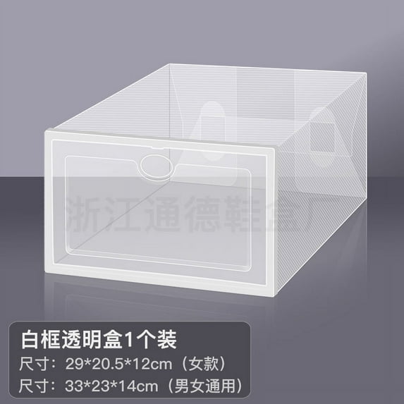 5pcs Shoes Boxes Drawer Type Stackable Plastic Shoes Storage Case Shoe Container