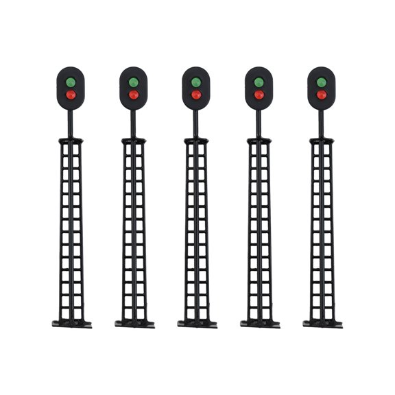 5pcs Signal Light Model Train Model Signal Light DIY Scene HO Scale Model Train Railroad LED Signals Lamp Building Model Decor