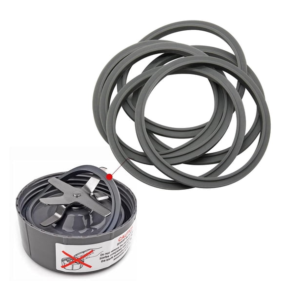 5pcs Silicone Gasket Replacement Kit, Compatible with NutriBullet 900W 600W Blender, Durable O-Ring Seals for Mixing Cup, Leak-Proof Blender Accessory