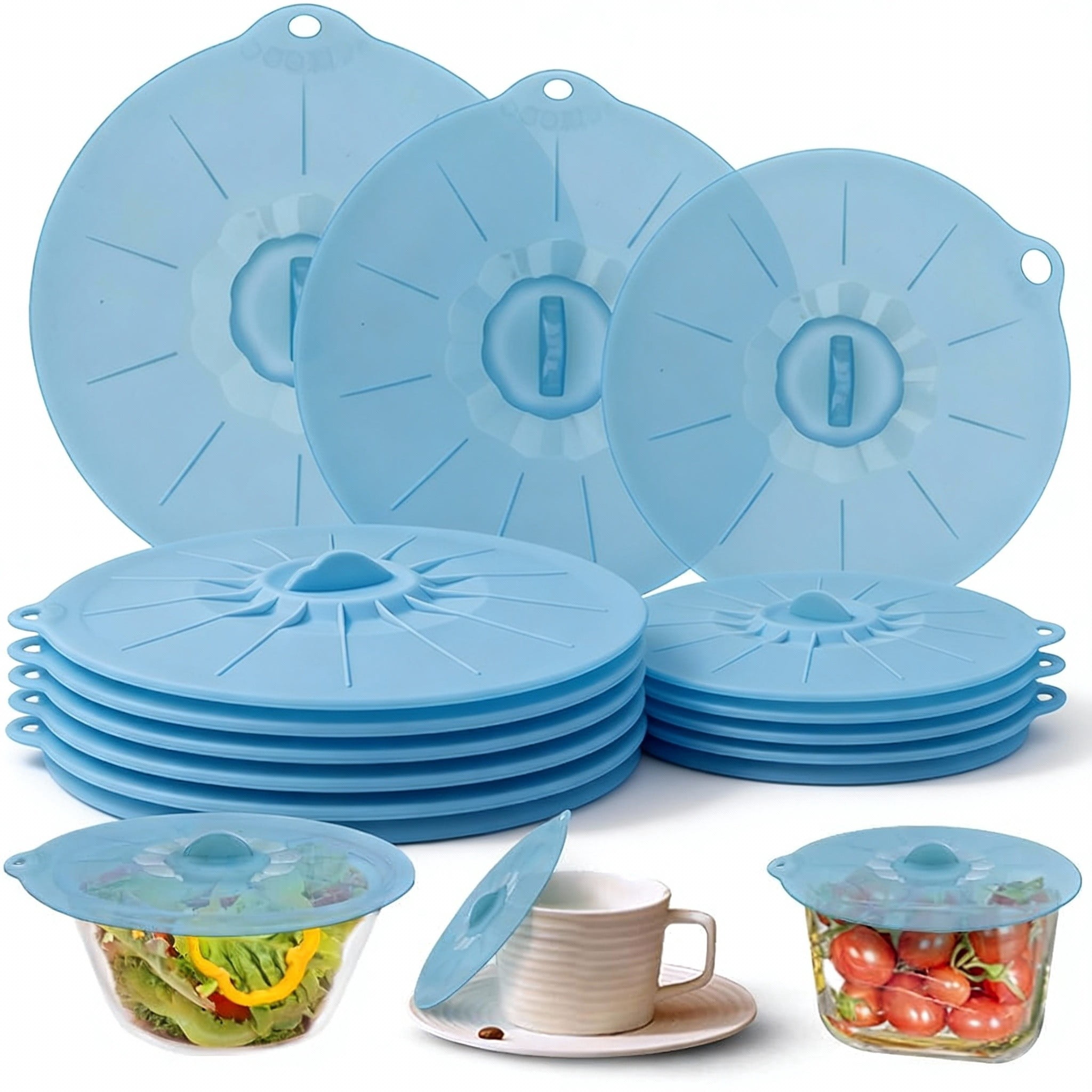 Microwave Splatter Cover for Food, Vented Silicone Splatter Guard Lid ...