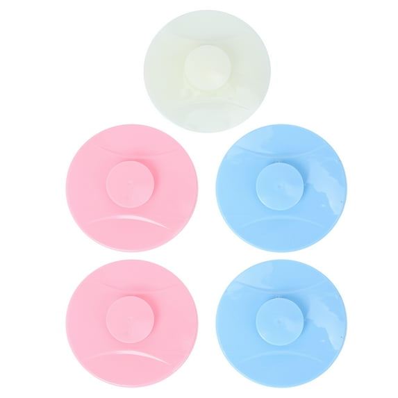 Silicone Sucker Sink Plug for Bathroom with Strong Adsorption to Block Odor and Insects 5pcs Assorted Color