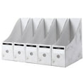 thumbnail image 1 of Supvox 5Pcs White Document Rack File Holder with Modern Design for Desktop Storage, 1 of 7