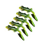 5pcs Simulated Salamander Floating Lures Artificial Baits Green Lizards Silicone Baits 7.5cm Swimbait Fishing Tackle