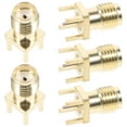 thumbnail image 1 of 5pcs Sma Connector Bulkhead Solder Rf Connector Straight Rf Coaxial Adapter Female Base Socket, 1 of 6