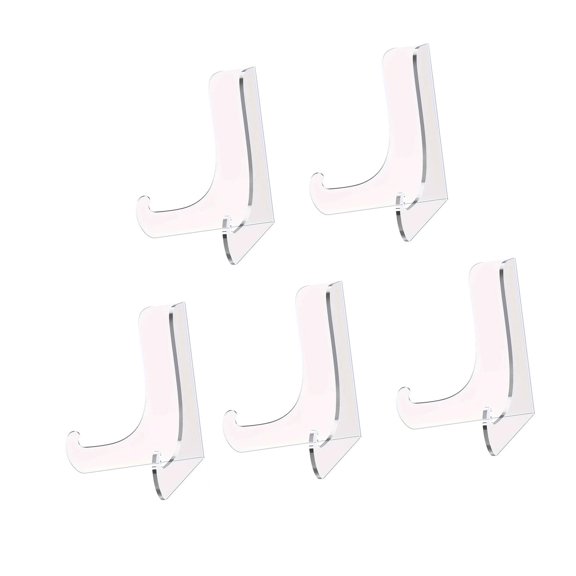 5pcs Small Acrylic Easel Holder Stand for Displaying Plates Cards Photos Frame Books Magazine and More In a Stable Way
