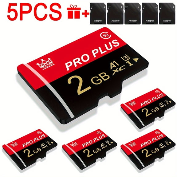 5pcs Small Capacity Memory Card 8GB 4GB 2GB 1GB With Adapter, High Speed Memory Card, UHS-I A1 Memory TF Card For Tablet/Camera/Mobile Phone/Camera/Car Audio/Game Console, Store Your Files Securely!