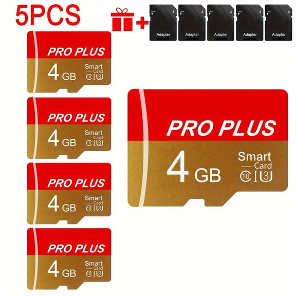 5pcs Small Capacity Memory Card 8GB 4GB 2GB With Adapter,High Speed Memory Card,UHS-I A1 Memory TF Card For Tablet/Camera/Mobile Phone/Camera/Car Audio/Game Console -Real Capacity
