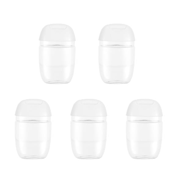 5pcs Small Travel Bottles for Toiletries - 1oz/30ml Reusable Plastic Refillable Containers with Flip Top Caps for Shampoo, Body Soap, Toner and Lotion
