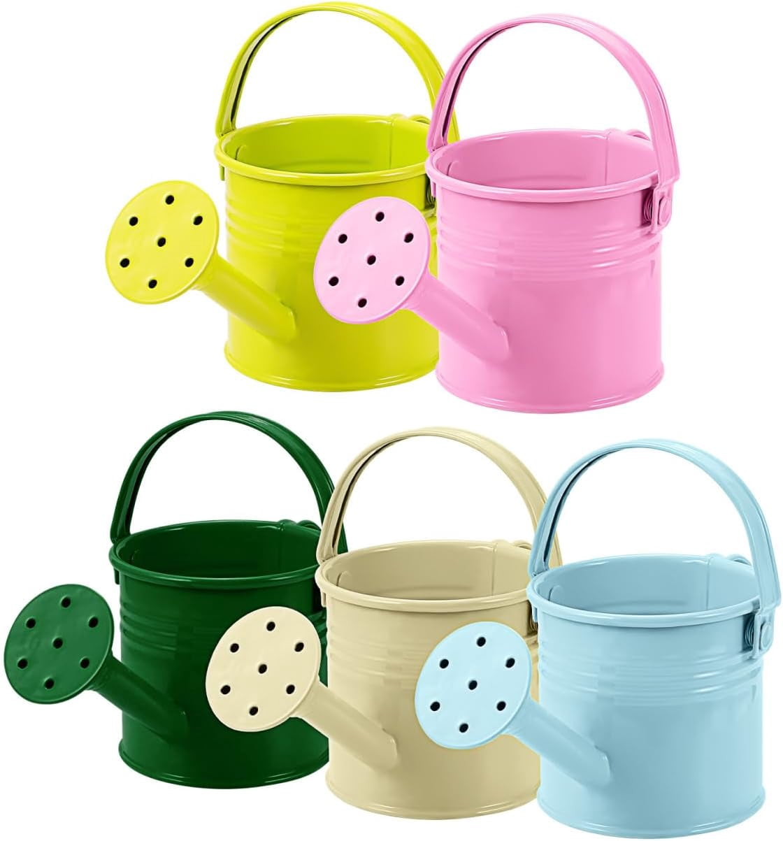 5pcs Small Watering Can Mini Metal Cans for Girls Boys Indoor Plants Garden Home Craft Housewarming