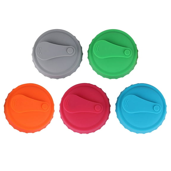 5pcs Soda Can Leak-proof Caps Reusable Soda Can Covers Silicone Can Sealing Lids
