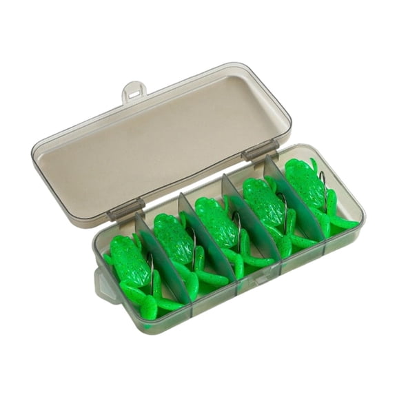 5pcs Soft Frogs Baits for Saltwater Fishing Frogs Topwater Frogs Lures Set 3.7cm/4.7cm Swimbait with Hook