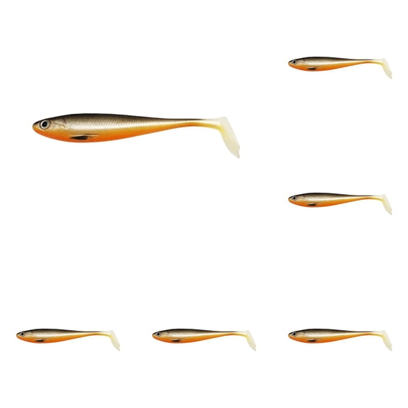 5pcs Soft Lures Little Lead Fish 2.76/4 Inch Paddle Tail T Tail Anti Snagging Finesse Fishing Baits for Bass Trout Crappie Panfish Freshwater Saltwater Long Distance Casting