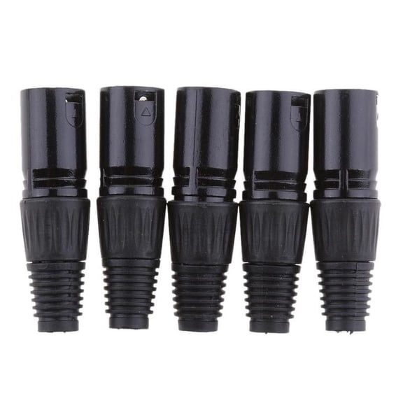 5pcs Speaker Cable XLR Male Connector End for Mic Audio Loudspeaker