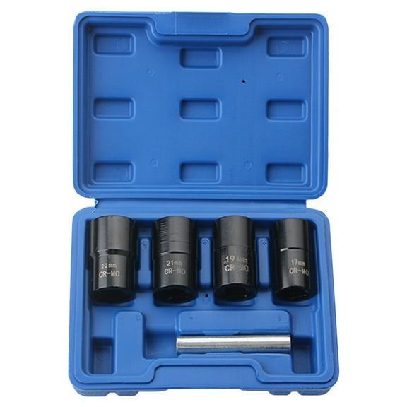5pcs Spline Lug Nut Key Wheel Lock Socket Lug Nut Remover Wheel Lock Removal Kits 22mm 21mm 19mm 17mm-Off Bolts, Nuts, Screws Toolbox Package