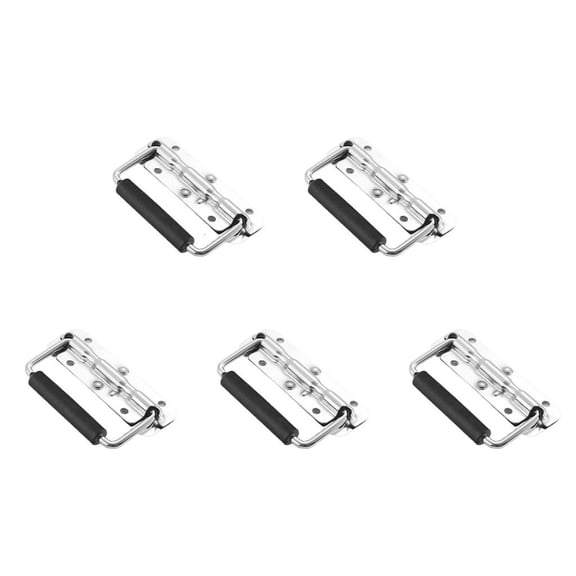 5pcs Spring Loaded Handles Metal Folding Handles for Cabinets & Storage Solution
