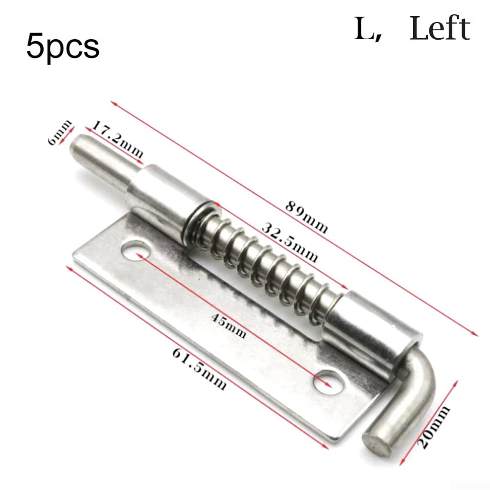 5pcs Spring Loaded Latches Security Barrel Bolt Latch Tone Door