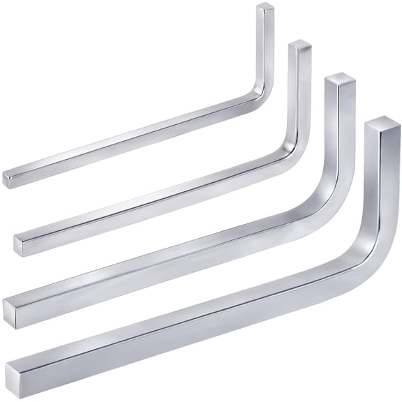 5pcs Square Head Wrench Set, L Shaped Square Key Screwdriver Kit, Chromium Vanadium Steel Square Head Allen Wrench for Pocket Hole Screws- 2.96mm 3.96mm 4.95mm 5.96mm 6.97mm