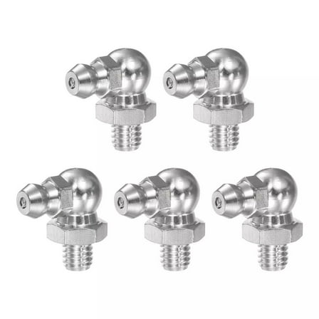 5pcs Stainless Steel 90 Degree Grease Fitting M6 x 1mm Thread Hydraulic