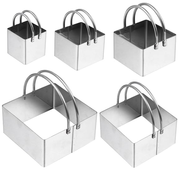 5pcs Stainless Steel Biscuit Mould Dumpling Dough Chopping Tool Cookie Cutter