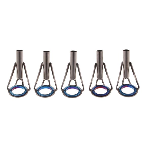 5pcs Stainless Steel Fishing Rod Guides Tip Tops Pole Repair For All Kinds Of Fishing Rods Size 9