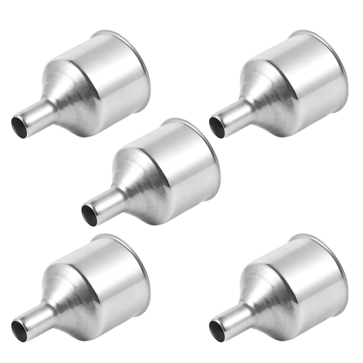 5pcs Stainless Steel Funnel Small Metal Funnels Oil Transferring Funnel ...