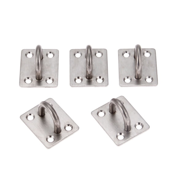 5pcs Stainless Steel U-shaped Ceiling Mount Hook Base Ceiling Fans for Leisure Sofa Sandbags Hammocks Rings Fixed Hook 46x36/100x33mm