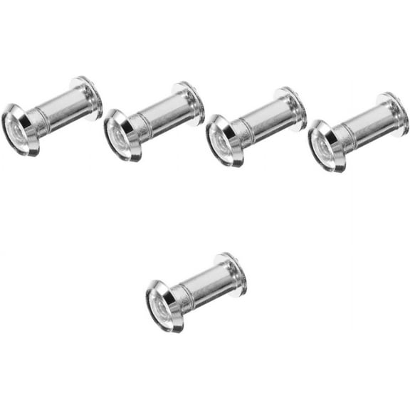 5pcs Steel Door to Security Plate Hole Cover Front Black Peephole Rotate Mm with Stainless Duty