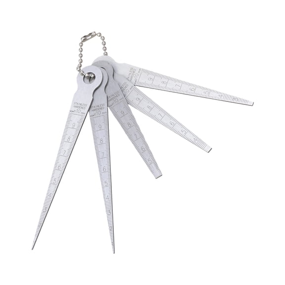 5pcs Steel Taper Feeler Gauges Rulers Space Width Thickness Measurement Tool Space Inspection Tool for Welding & Machinery