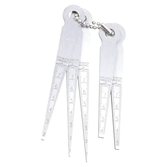 5pcs Steel Taper Feeler Gauges Rulers Space Width Thickness Measurement Tool Space Inspection Tool for Welding & Machinery