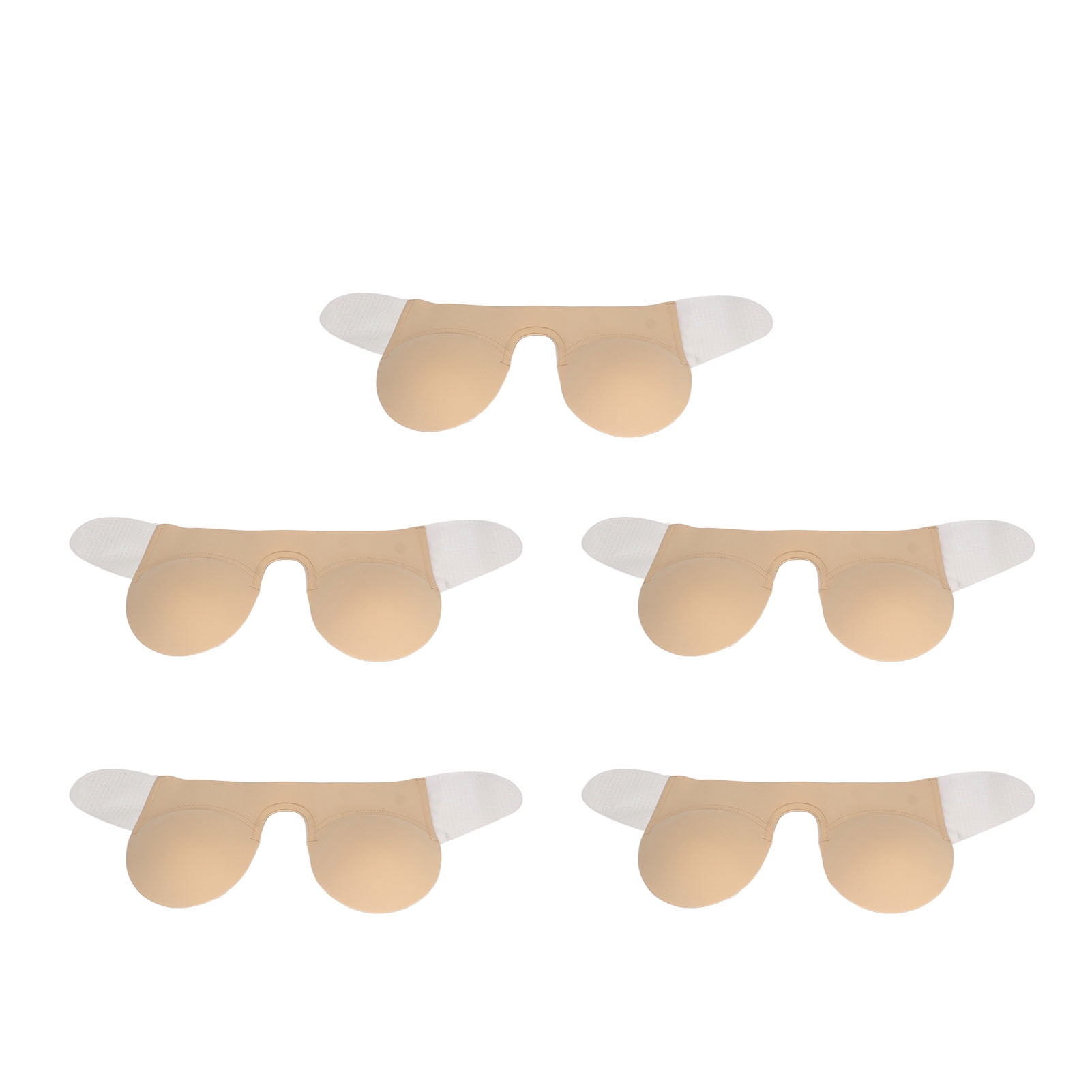 5pcs Sticky Bra Strapless U Shape Cup Deep Plunge Silicone Push Up