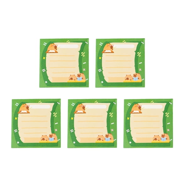 5pcs Sticky Note Aesthetic Memos Pad Cartoon Panda Post Note Convenient Sticky Note Pad Roommate Gift for Students